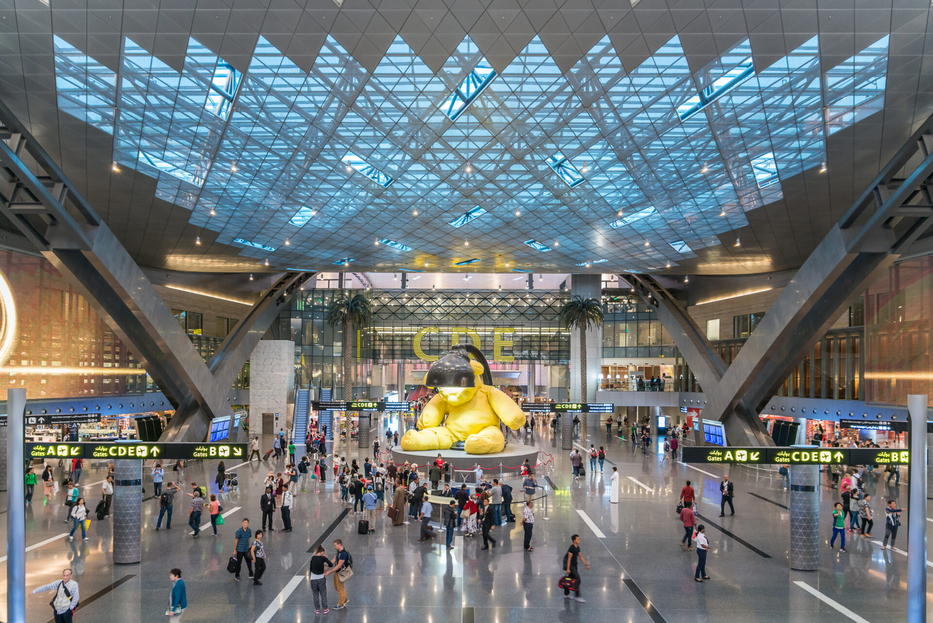 Doha,,Qatar, ,September,,,:,Interior,Of,Hamad,International