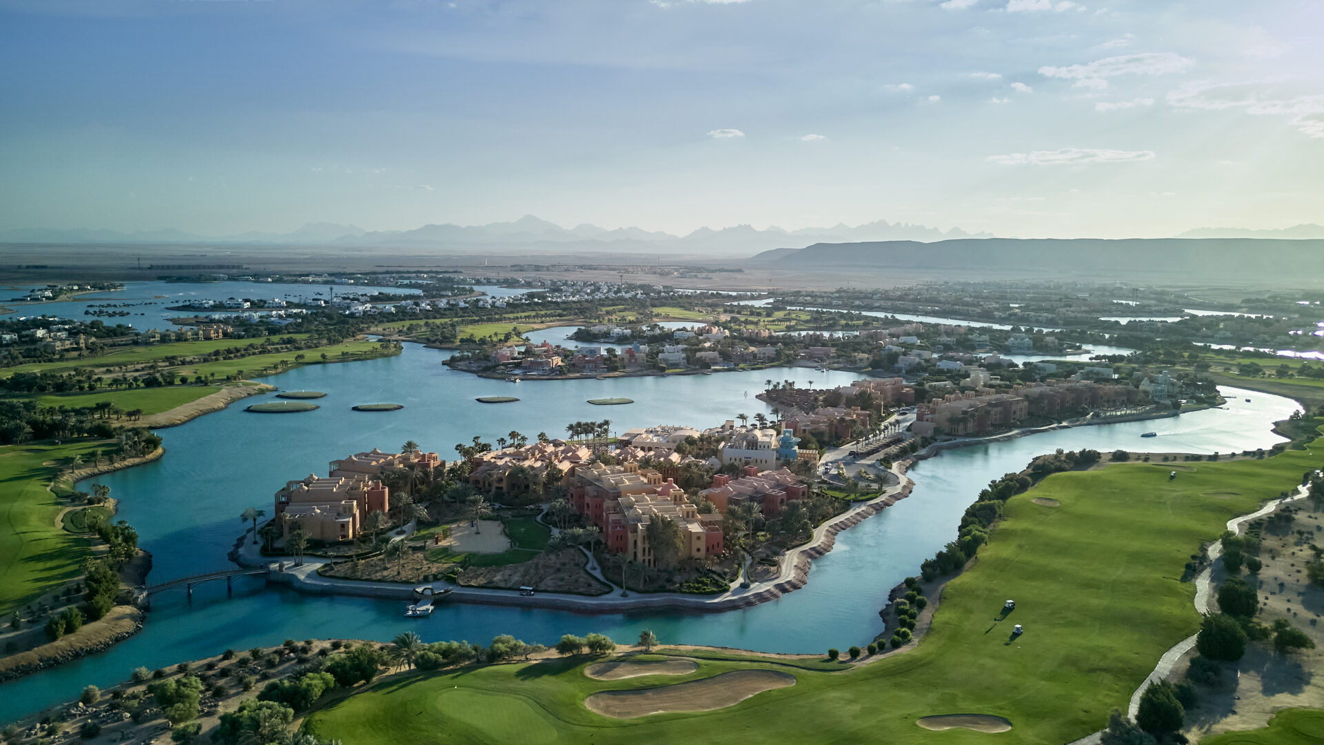 El Gouna Red Sea Aerial Shot Steigenberger Golf Resort