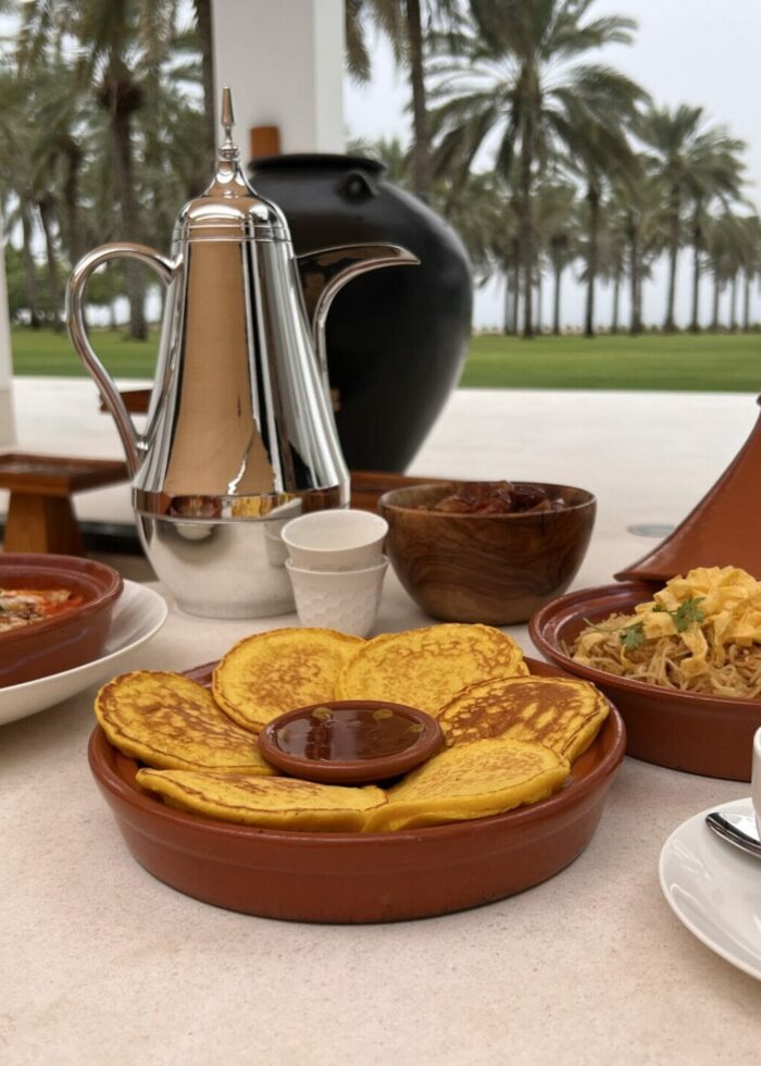 Shakshuka Saffron Pankcakes Balaeet Sweet Karak Tea scaled