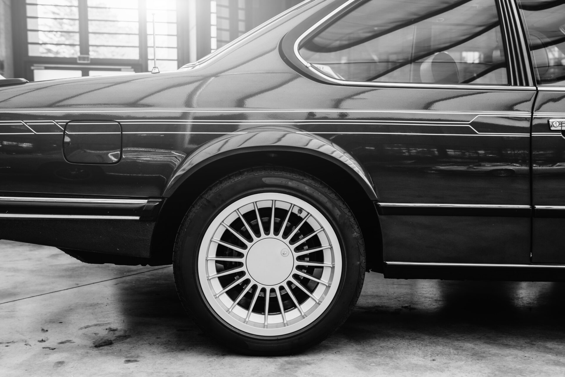 classic car detail with elegant wheel utc