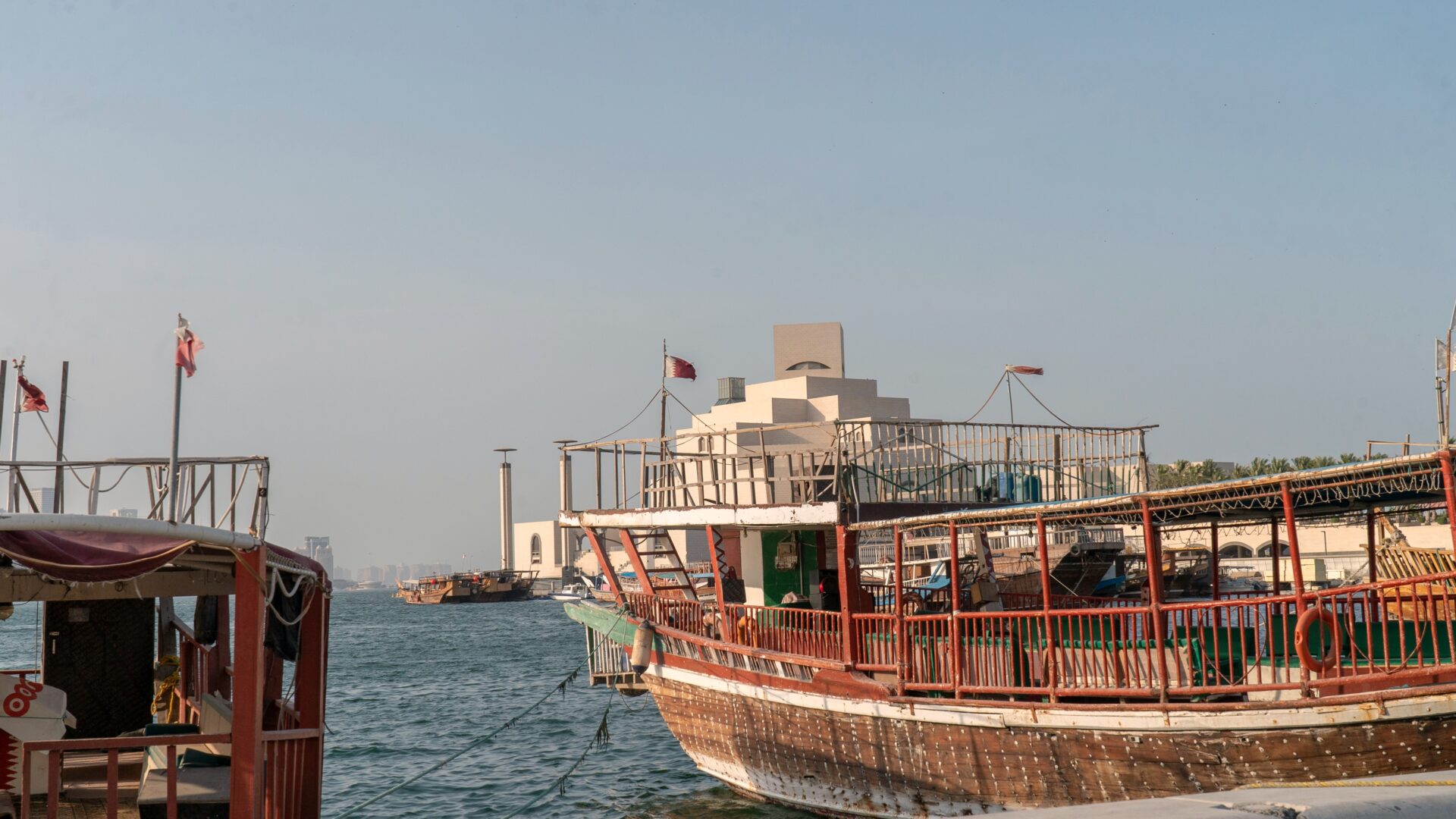 traditional dhow wooden dhow corniche doha doha utc
